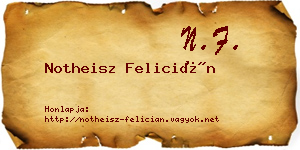 Notheisz Felicián névjegykártya